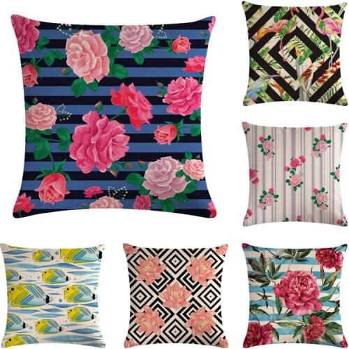 45cm*45cm Geometric stripe style design linen/cotton throw pillow covers couch cushion cover home decorative pillows