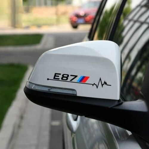 2 X Car Rearview Mirror Sticker & Decal Accessories for BMW E30 E34 E36 E39 E46 E60 E61 E87 E90 E83 F10 F20 F21 F30 F35 12*2CM