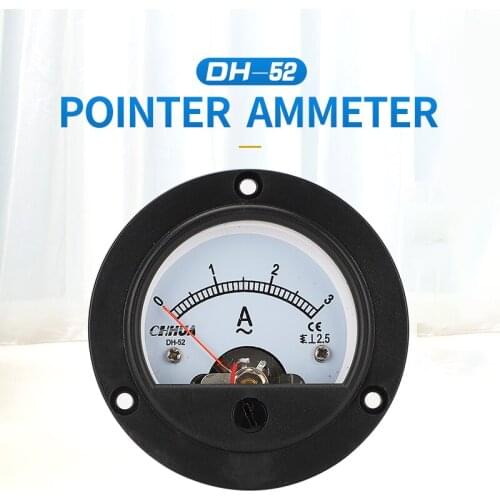 CHHUA Ammeter DH-52 AC Amp Meter Analog clamp meter Electrical testing Ampere Tester AC1A2A3A5A10A2030A50A