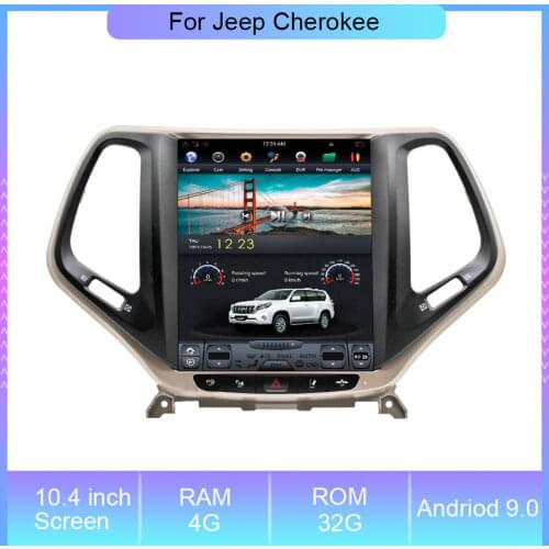 10.4'' Tesla Vertical Screen Android Navigation Radio Car DVD Player For Jeep Cherokee Radio GPS Navigation Video