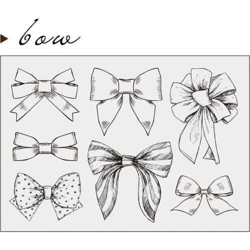 Bow-knot / Transparent Clear Silicone Stamp/Seal for DIY scrapbooking/photo album Decorative clear stamp A1289