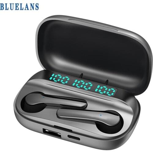 Bluetooth 5.0 Earphones for Android iOS Wireless Headphones Digital LED Display Waterproof Headset for Xiaomi Huawei Samsung