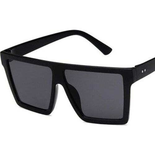 Oversized Square Sunglasses Men Women for Driver Goggles Flat Top Fashion Lens Sun Glasses for Women Shades Mirror