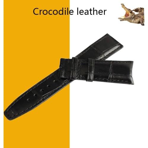 Genuine Crocodile leather bracelet 22mmwatch strap mens watchband wristwatches band wristband For IWC