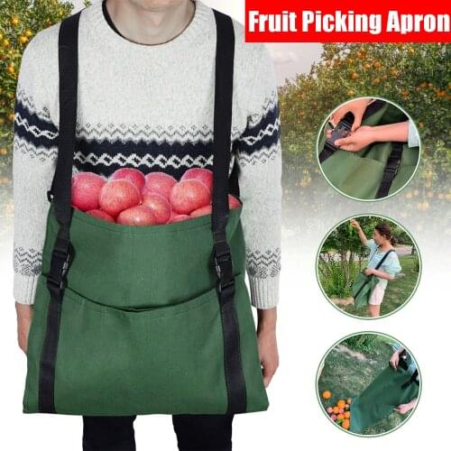 Harvest Garden Apron Fruit Canvas Bag for Picking Fruit Heavy Duty Reusable