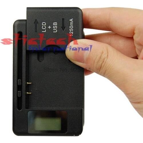 By dhl or ems 500 pcs 2016 Universal mobile phone Charger Cell Phones Battery Mobile LCD Indicator Screen With USB-Port