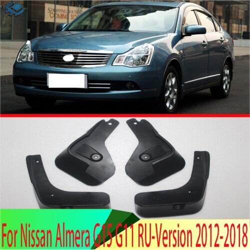 For Nissan Almera G15 G11 RU-Version 2012-2018 Bluebird Sylphy 06-14 Splash Guards Mudguards Fender 2013 2014 2015