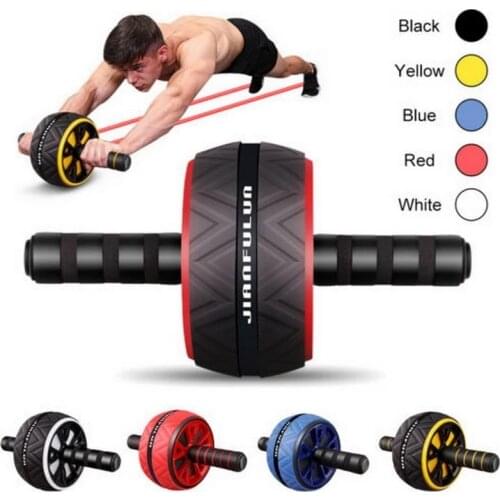 Two-wheeled AB Abdominal Muscle Pressing Wheel Roller Portable Home Gym Fitness Exercise Equipment Indoor Bodybuilding Accessory