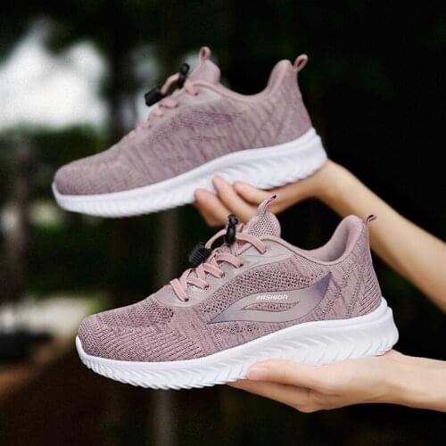RECOISIN Women Casual Shoes Fashion Breathable Walking Mesh Flat Shoes Woman White Sneakers Women Tenis Feminino Female Shoes