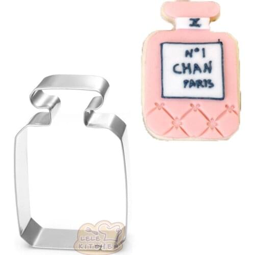 Perfume Bottle Stainless Steel Cookie Cutter Biscuit Mold Fondant Cake Decorating Tool Reposteria Baking Accessories