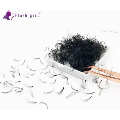 Flash girl good quality short stem 3-10D 0.7C/D Private Label Russia Volume Lashes Bulk Lashes Pre Made fans Lashes
