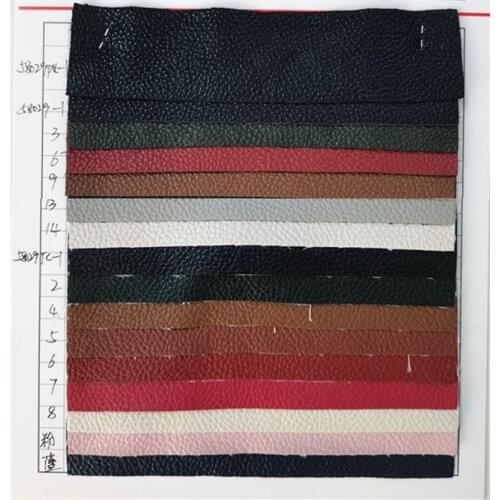 Lychee pattern Pu artificial leather garment leather soft sofa synthetic leather fabric wholesale