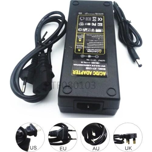DC Power 12V 10A AC 100V-240V 12V10A LED strip power adapter LED Power Supply Adapter drive for RGB LED strip 5050 2835 12V 10A