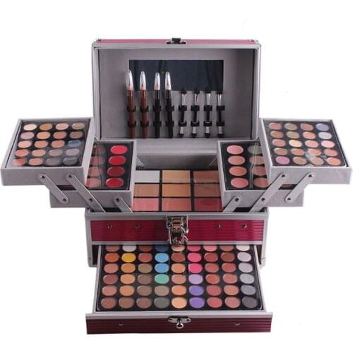 MISS ROSE Cosmetic Bag Makeup Artist Special Makeup Box Eyeshadow Palette Eyebrow Pencil Blush Highlight Makeuo Set TSLM1