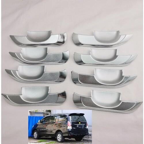 8pcs DOOR BOWL COVER ABS Chrome Car DOOR HANDLE COVER for Toyota INNOVA 2008