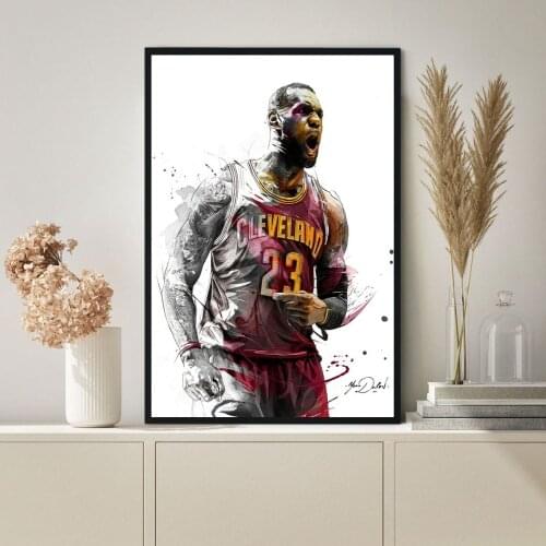 LeBron James poster, fan art sports Poster Wall Painting Home Decoration (No Frame)