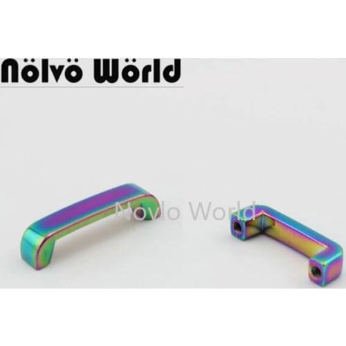Nolvo World 5-20-100pcs rainbow 20mm 25mm Iridescent purse findings arch bridge hangers very beautiful staples