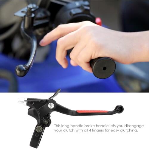 Motorcycle Brakes Motorcycle Bike Long Handle Clutch Brake Lever Grip for 50CC 60CC 80CC Motorcycle Parts
