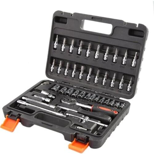 46pcs Ratchet Wrench Set Kit Sleeve for Car Motorcycle Bicycle Repair Tools high carbon steel Ratchet Wrench