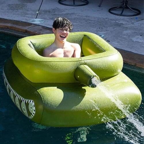 Inflatable Tank Swimming Pool Floater Water Spray Floating Row Removable Above Ground Pool Summer Water Game Toys For Adult Kids