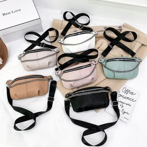 The New Addle bag Womens Shoulder Bags Quality Thick Metal Chain Shoulder Purses And Handbag Women Clutch Bags Ladies Waist bag