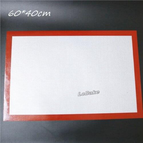 New arrivals 60*40cm glass fiber silicone baking mat sheet nonstick pastry mats can put oven DIY cookie bakery accessories