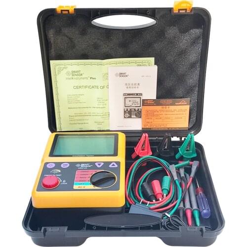 New Professional Smart Sensor AR3123 Digital High Voltage Insulation Resistance Tester Megohmmeter Voltage Tester Ohm Meter