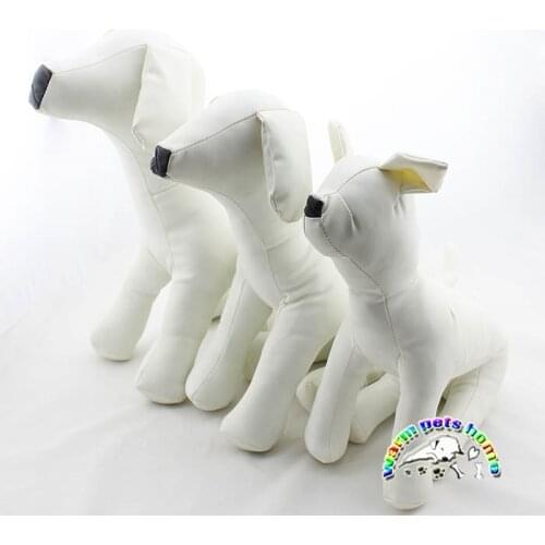 PVC Leather Dog Mannequins Pet Shop Products Black White Sitting Posture Dog Models