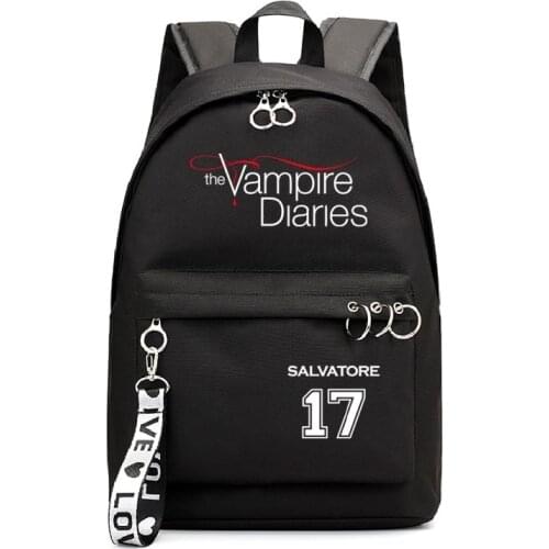 The Vampire Diaries School Bags Teenager Girls Laptop Backpacks Casual Backpacks Outdoor Backpack Women Travel Korean Bag Pack
