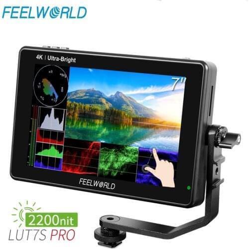 FEELWORLD LUT7S PRO 7 Inch 2200nits 3D LUT Touch Screen DSLR Camera Field Director AC Monitor 3G-SDI 4K HDMI Input Output