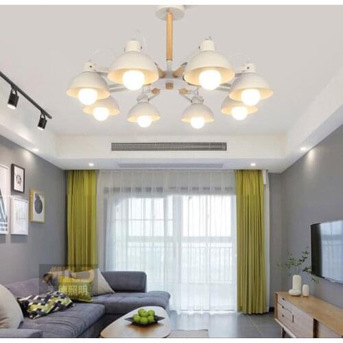 Nordic modern 180 degree turning chandelier E27 wrought iron chandelier kitchen living room bedroom restaurant hotel lighting