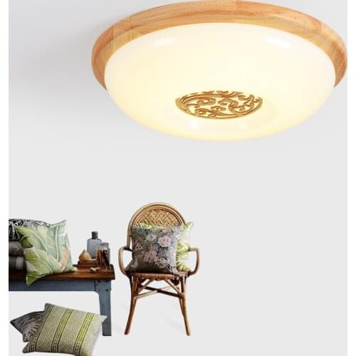 Modern minimalist circular acryl Ceiling Lights Simple fashion wood art indoor living room Led lamp for porch&stairs GY001