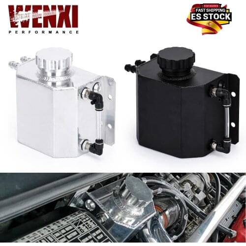 Universal 1L Aluminum Oil Catch Can Reservoir Tank With Drain Plug Breather Oil Tank Fuel Tank WX-TK57