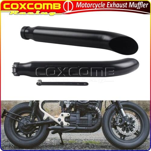 For Harley Sportster Suzuki Honda Universal Motorcycle Exhaust Muffller Slash Cut Silencer Pipe 1-3/8'' 1-1/2'' 1-5/8'' 1-3/4