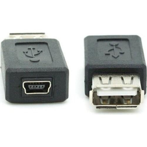 USB 2.0 Type A Female to Mini USB 5P B Female Adapter Plug Converter Usb To Mini Usb Data Charger For Phone Connector