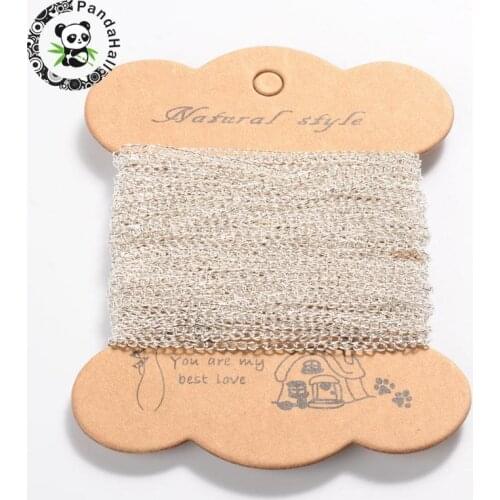 Iron Twisted Chains Curb Chains Come On Reel Jewelry Findings & Components For Jewelry Making Silver Color About 3*1.6*0.5mm