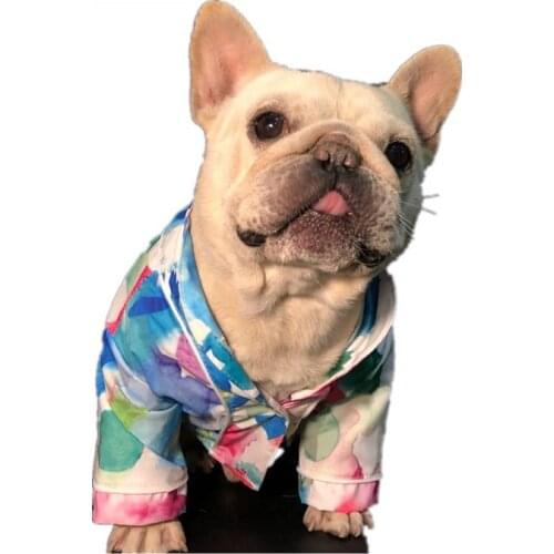 Colorful Pet Dog Pajamas French Bulldog Shirt For Small Medium Dogs Puppy Clothing Schnauzer Pjms Pug T-shirt PDC0064
