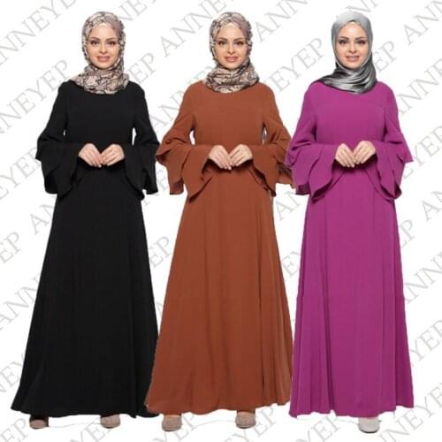 Muslim Womens Robe Loose Long Dress Middle East Maxi Dress muslim sets hijab turkey dresses for women party