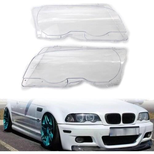 1 Pair/Pcs Car Replacement Headlight Clear Lens Headlamp Clear Cover Coupe Convertible For BMW E46 2DR 1999-2003 M3 2001-2006