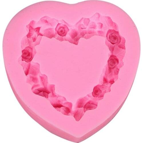 1pc Heart Shaped Silicone Cake Mold DIY Reusable Creative Baking Mold Fondant Mold For Baking Cake Decoration Tool