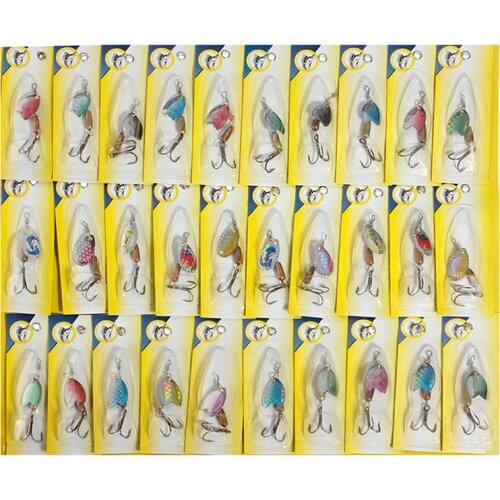 30X Spinner Set of fishing tackle Fishing Set Blinker Spoon Tackle Zander Perch hooks