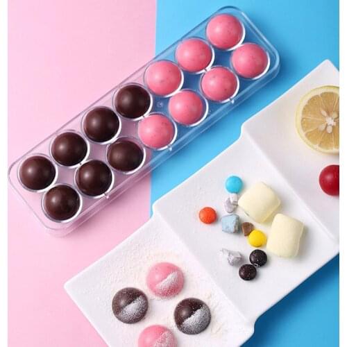 3D Chocolate Ball Bar Molds Tray Sphere Thick Polycarbonate Tools Chocolate Mold of Pastry Form Baking For Bakery Moulds Ca U0N6