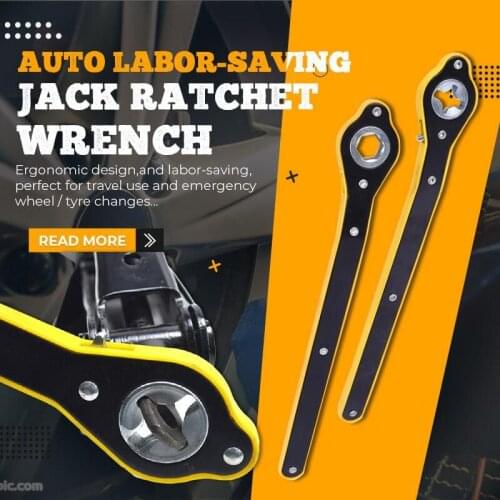 Auto Labor-saving jack ratchet wrench Scissor Jack Garage Tire Wheel Lug Wrench Handle labor-saving wrench Phillips wrench