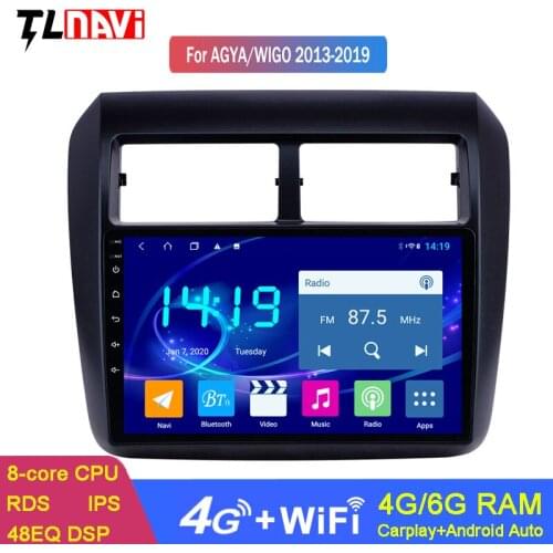 6G+128G For Toyota WIGO 2012-2016 Car Monitor Radio Multimedia Video Player Navigation GPS Android 10 DSP Stereo