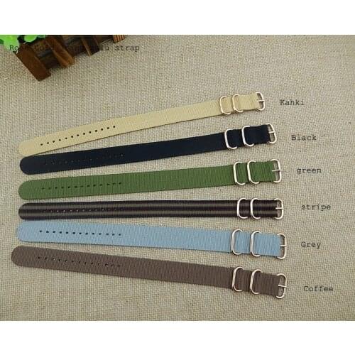 Rolamy 18 20 22mm Watch Band Strap Nato Zulu Ring Rose Gold Pin Buckle For Seiko Rolex Omega IWC Tudor Tag Heuer Seiko Casio