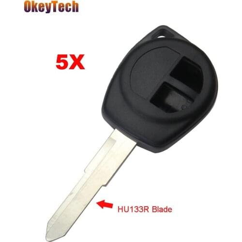 OkeyTech 5pcs/lot for Suzuki Key Shell 2 Buttons Car Key Shell Fob Key Case for Suzuki Swift Grand SX4 Liana Aerio Vitara Agila