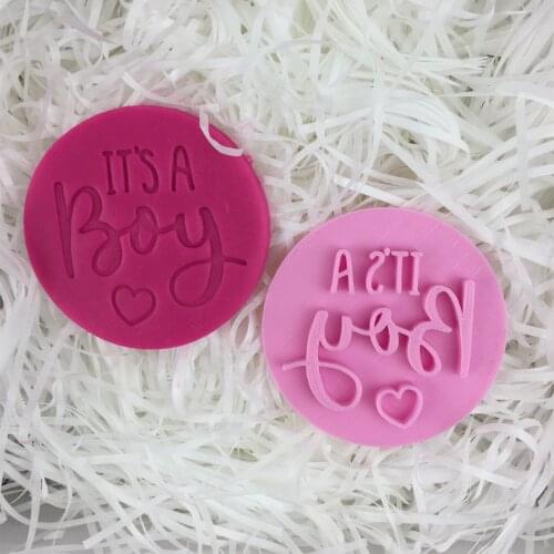 Its A Boy Cookie Cutter The Seal Cookie Stamp Cake Icing Decoration Kitchen Baking Supplies Printing Tools Set