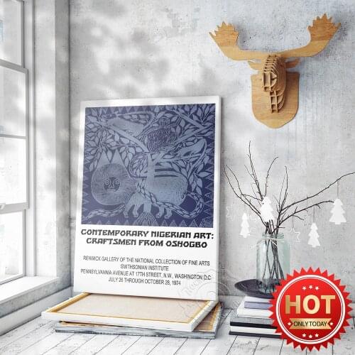 Renwick Gallery Contemporary Nigerian Art Exhibition Poster, National Collection Fine Arts Craftsmen Osogbo Artworks Prints