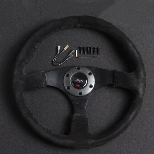 Car refitting racing car 350mm Alloy black frosted mo** universal steering wheel