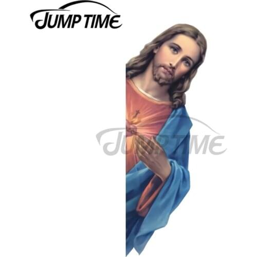 JumpTime 13 x3.5cm Jesus Is Watching You Meme Creative Car Sticker Bumper Refrigerator Decal Suitable for All Types of Vehicles